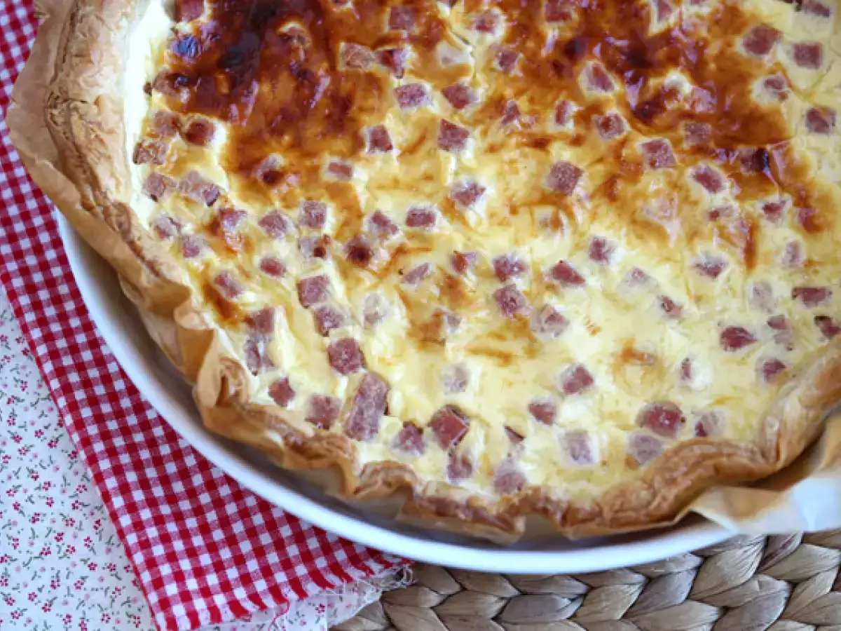 Nízkotučný quiche so šunkou, syrom a jogurtom! - foto 2