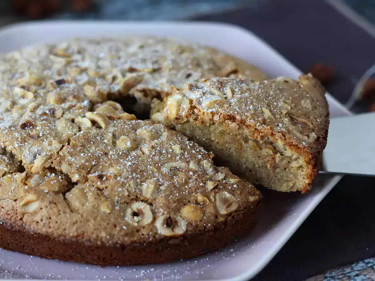 Noisetier, chrumkavý, topiaci sa lieskovoorieškový koláč s 5 ingredienciami! - foto 6