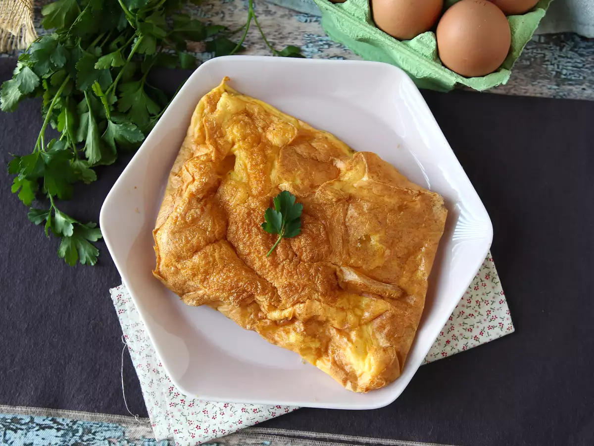 Omeleta vo fritéze, ľahký recept bez toho, aby ste v kuchyni niečo zašpinili! - foto 5