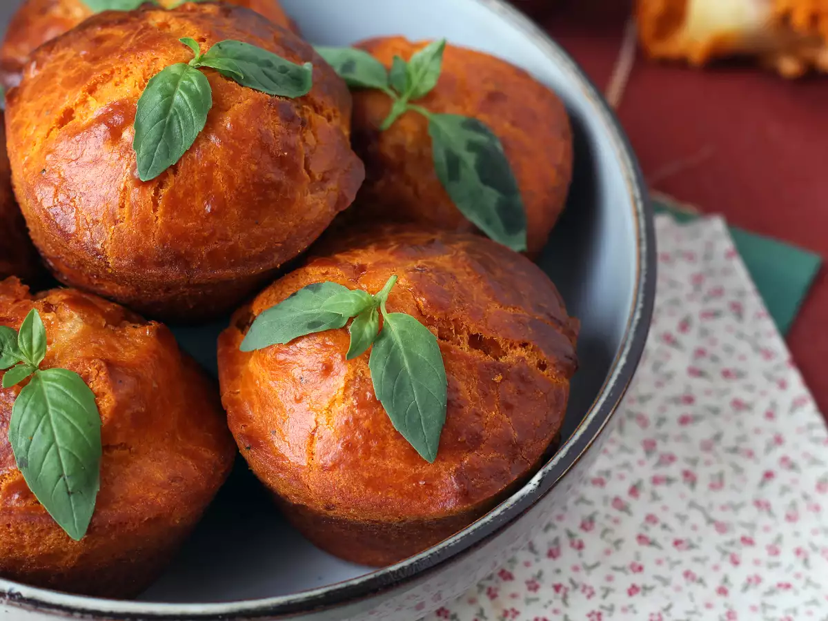 Paradajkové muffiny s topiacim sa mozzarellovým srdcom - foto 3