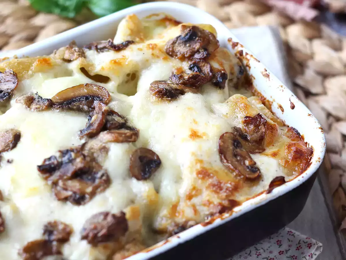Pasta al forno ai funghi: dokonalý krémový a vláknitý recept na jeseň - foto 2