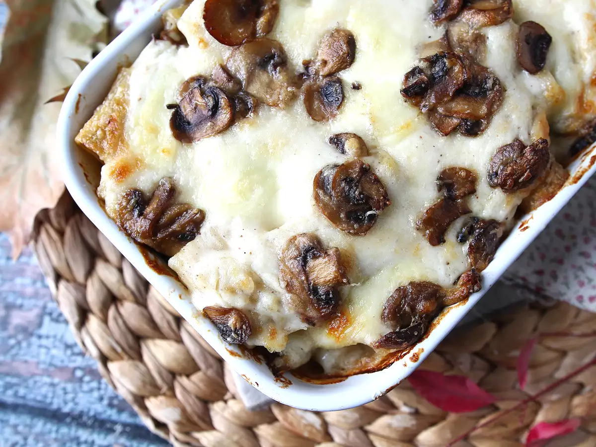 Pasta al forno ai funghi: dokonalý krémový a vláknitý recept na jeseň - foto 4