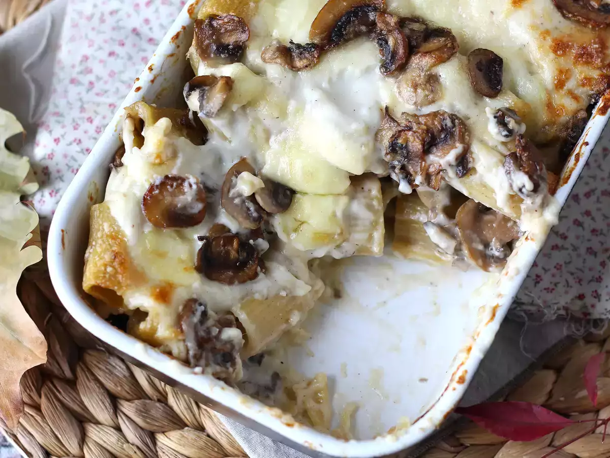 Pasta al forno ai funghi: dokonalý krémový a vláknitý recept na jeseň - foto 5