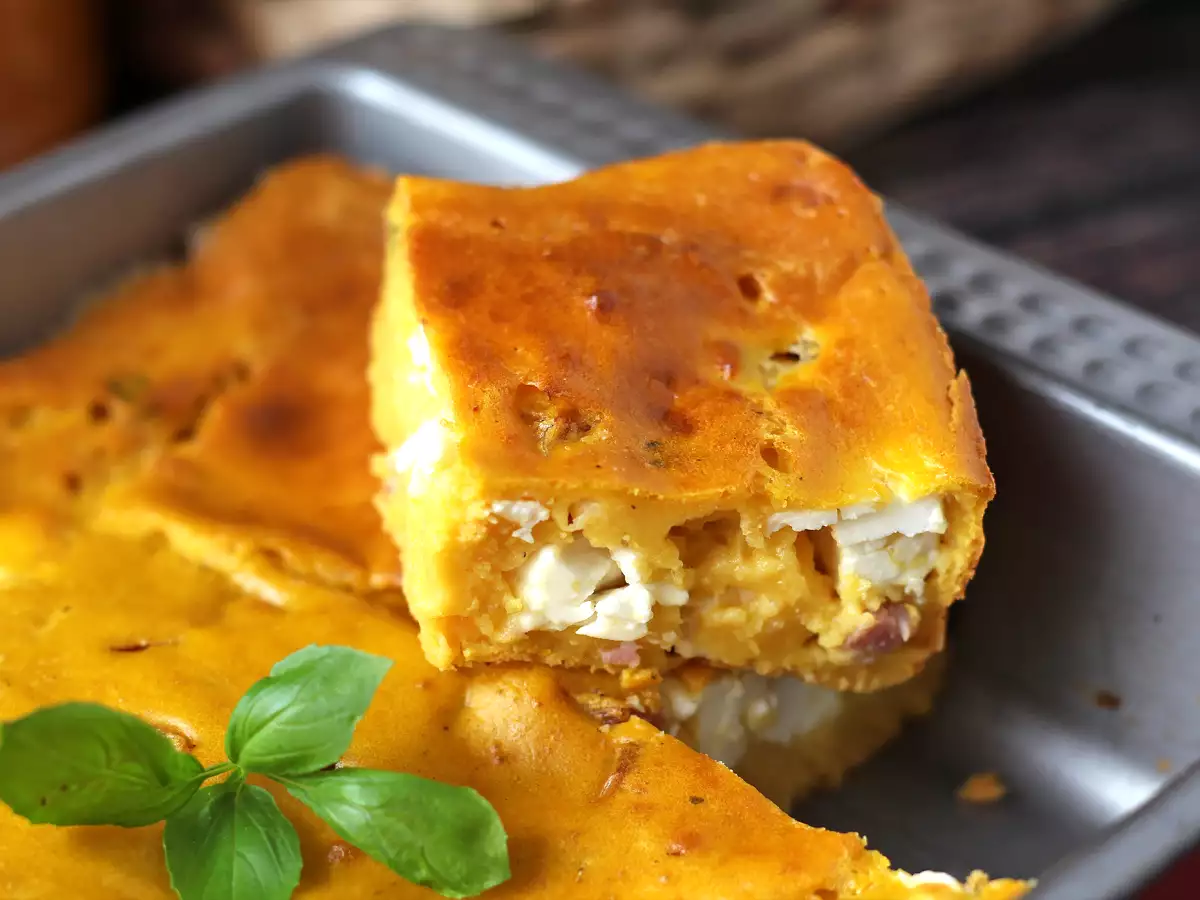 Pikantné koláčiky so šunkou a fetou a tekvicou: perfektný recept na recyklačnú polievku! - foto 3