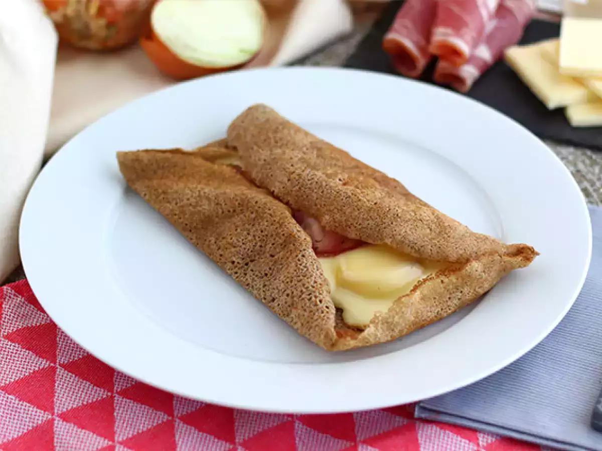 Pohánková galeta so syrom raclette