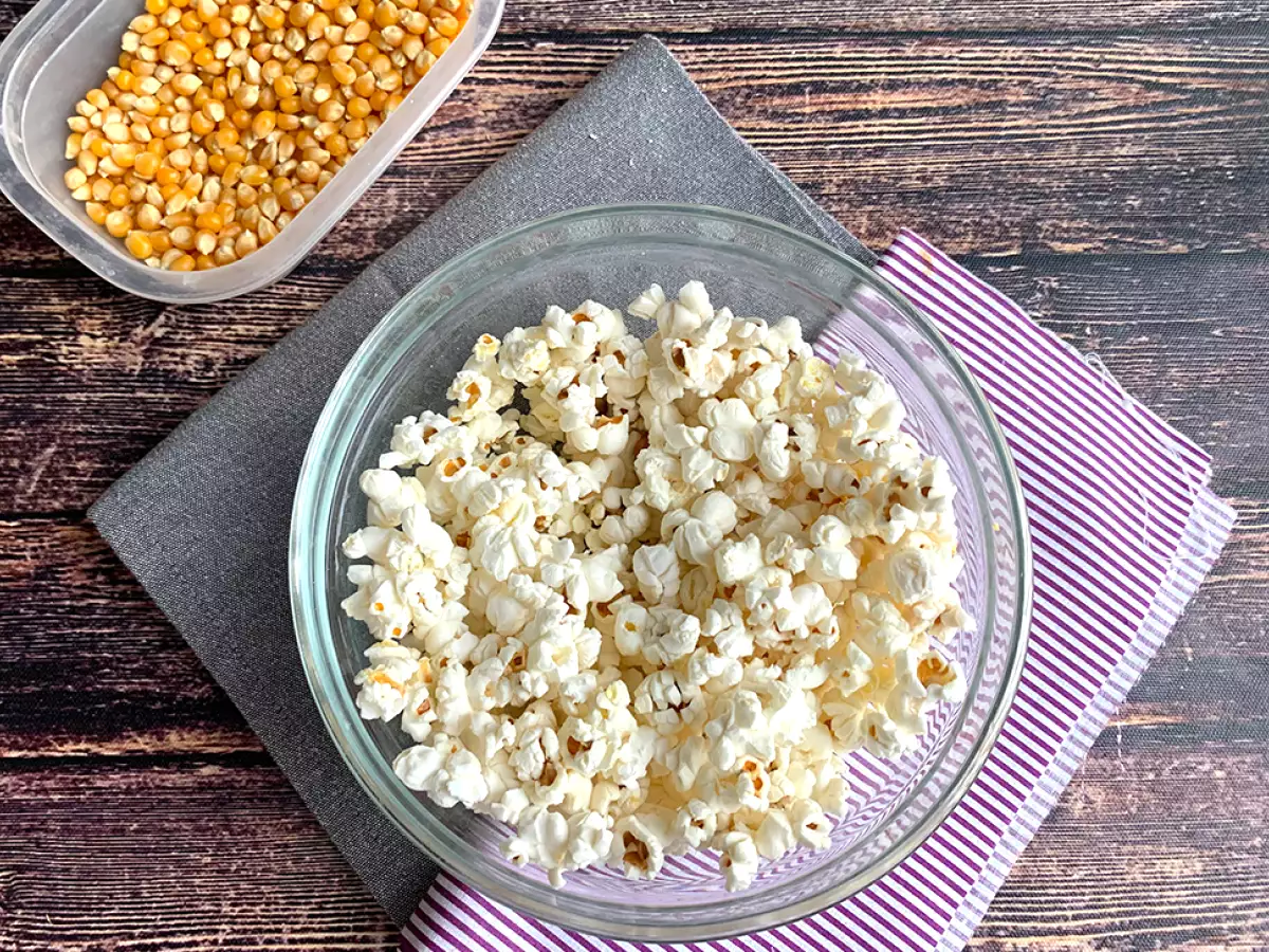 Popcorn do mikrovlnnej rúry bez oleja - foto 2