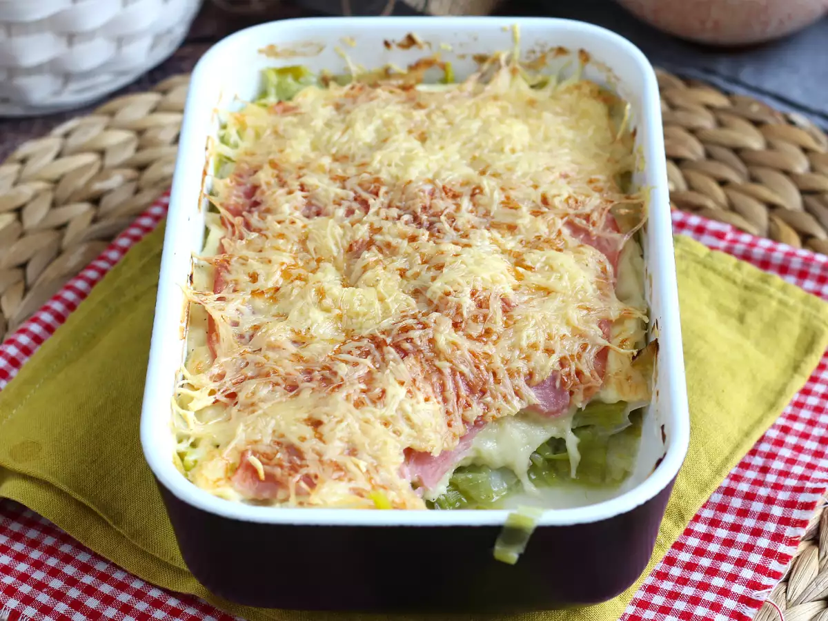 Pór au gratin s varenou šunkou a syrom - foto 3