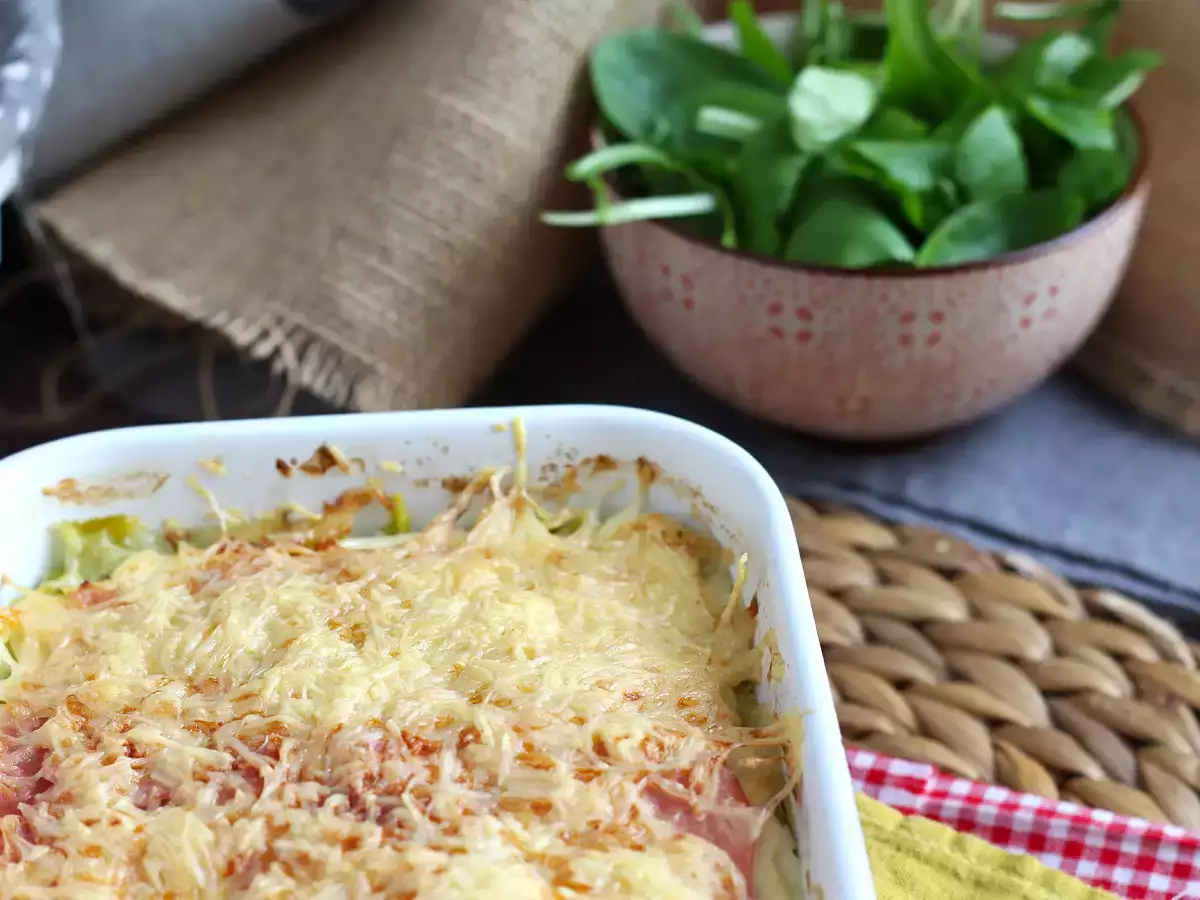Pór au gratin s varenou šunkou a syrom - foto 5