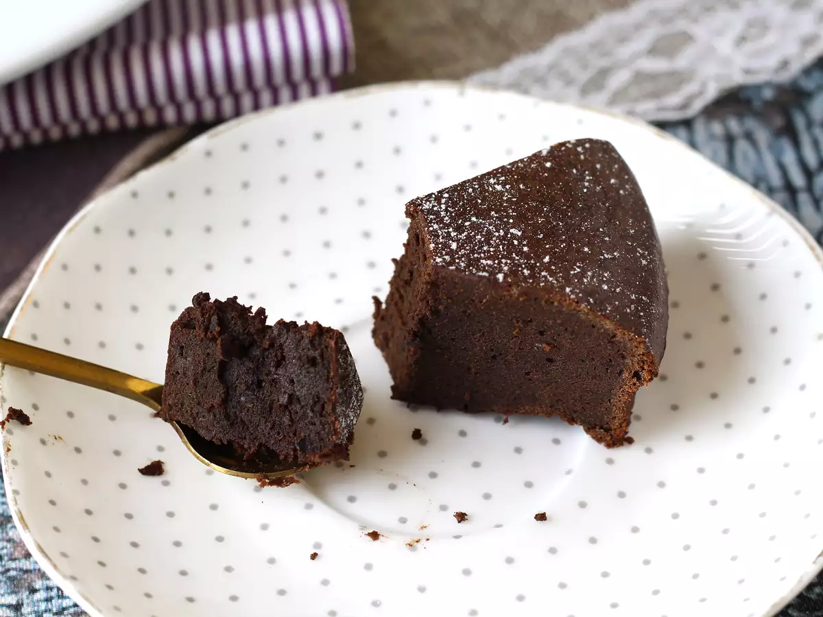 Proteínový čokoládový fondán: jednoduchý recept so srvátkovým proteínom - foto 4