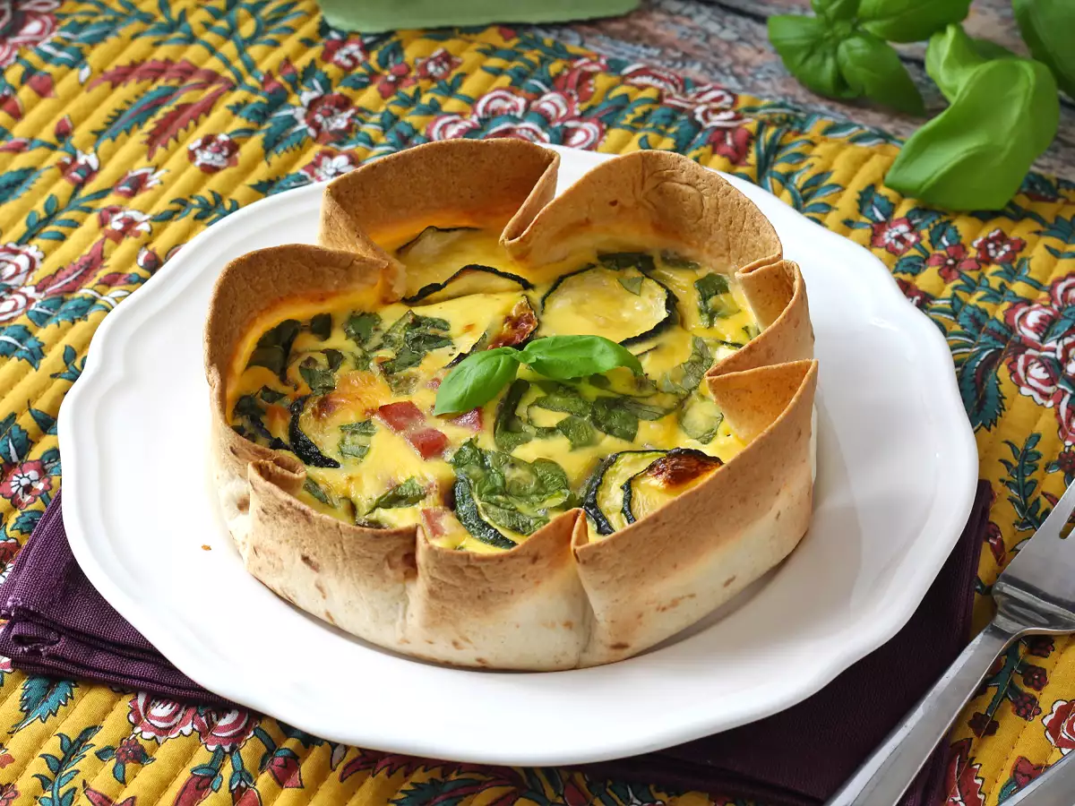 Quiche bez pečiva s tortillou? Je to možné! Ľahký recept - foto 2