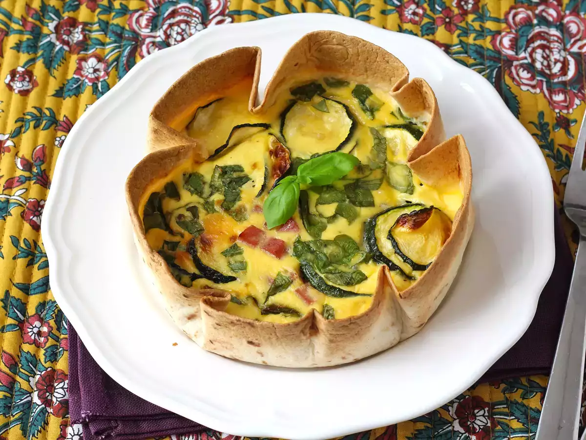 Quiche bez pečiva s tortillou? Je to možné! Ľahký recept - foto 3