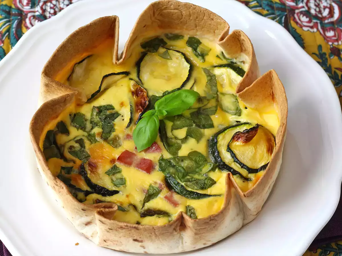 Quiche bez pečiva s tortillou? Je to možné! Ľahký recept - foto 4