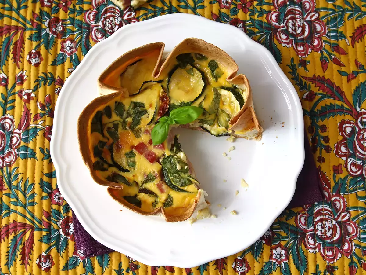 Quiche bez pečiva s tortillou? Je to možné! Ľahký recept - foto 6