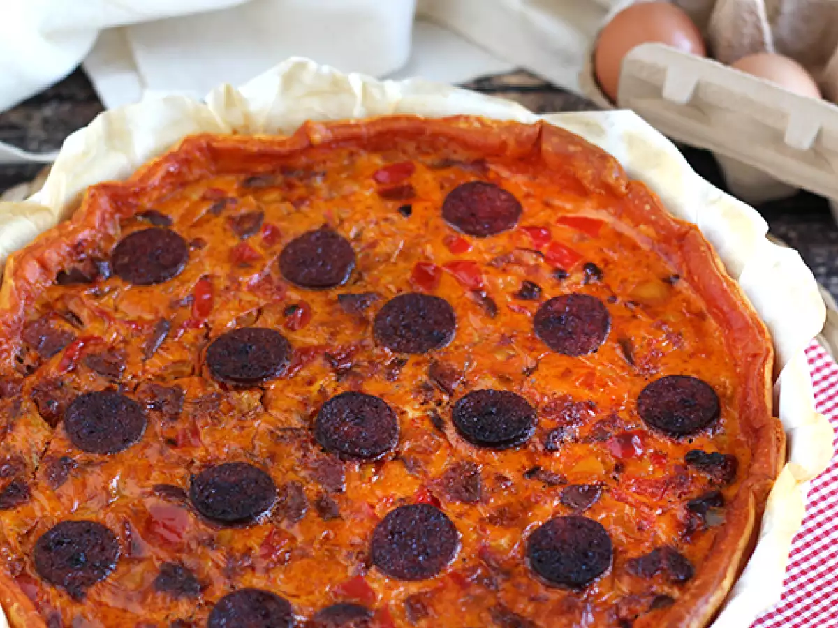 Quiche s paprikou a chorizom - foto 2