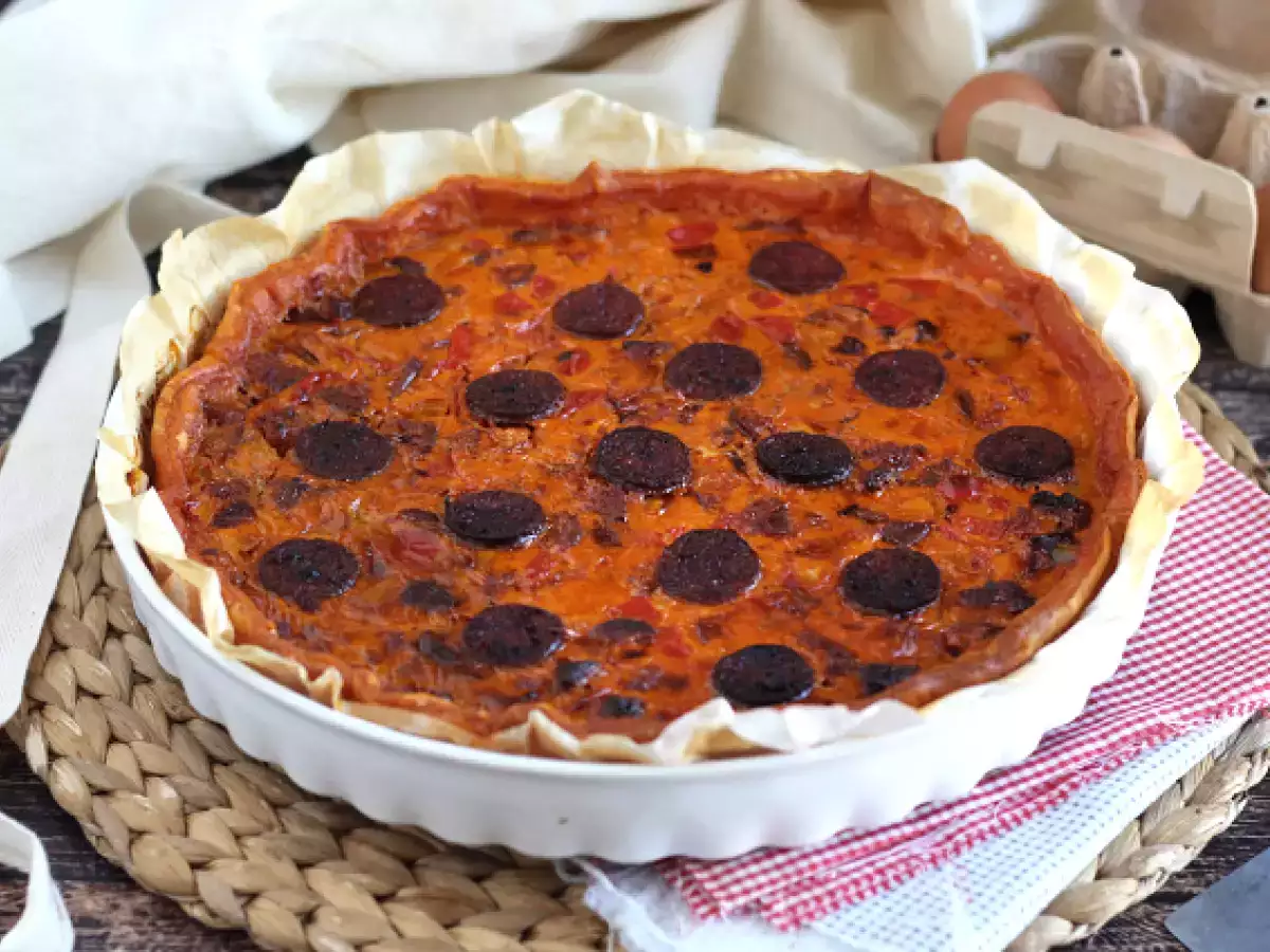 Quiche s paprikou a chorizom - foto 3