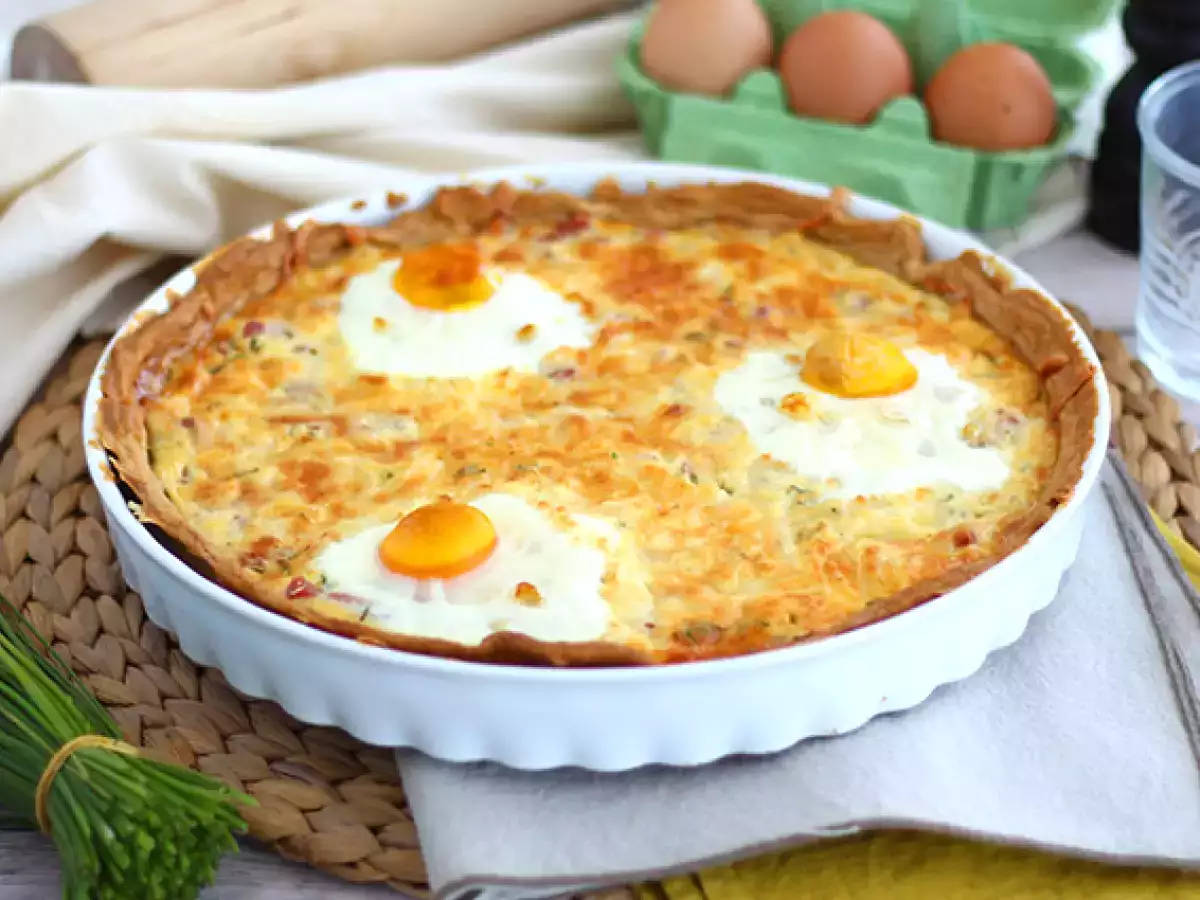 Quiche s vajíčkami a šunkou - foto 2