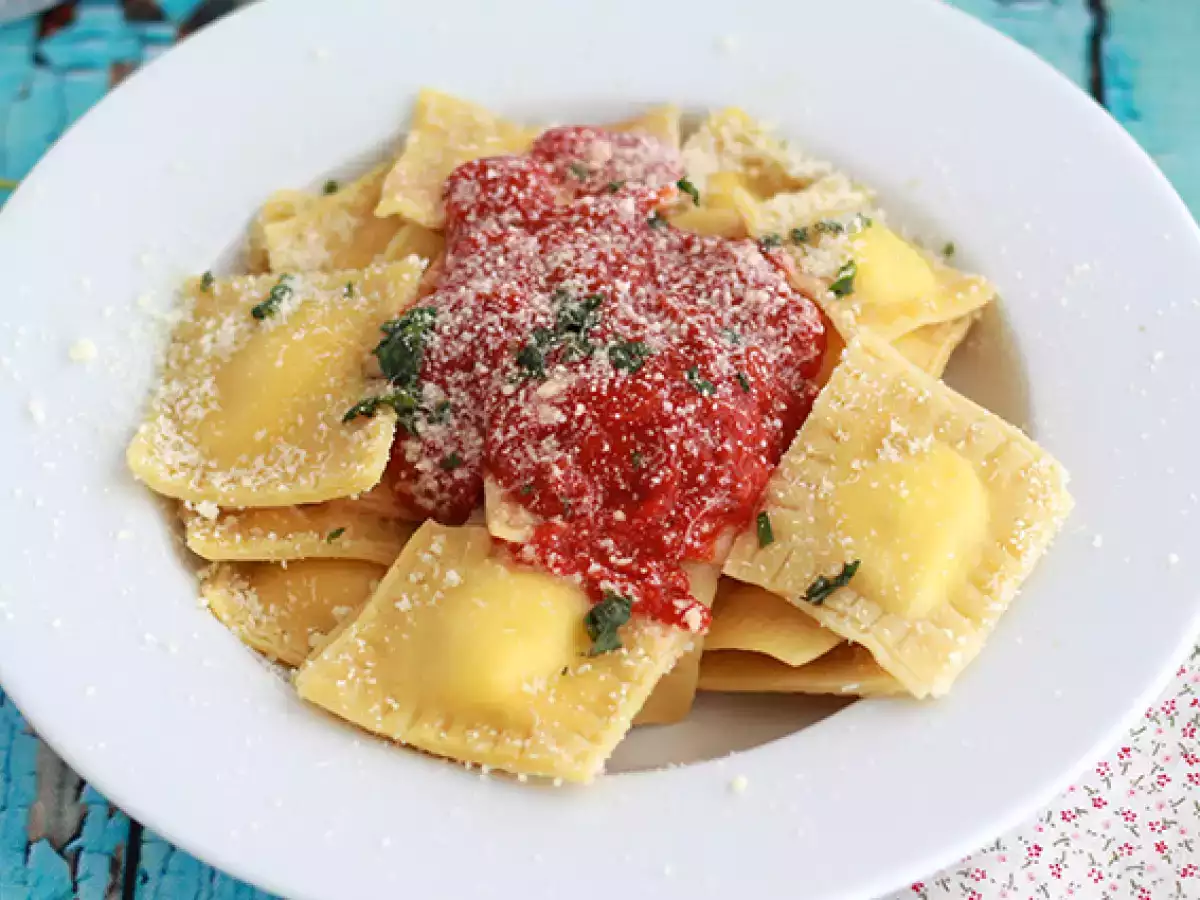 Ricotta ravioli, recept krok za krokom