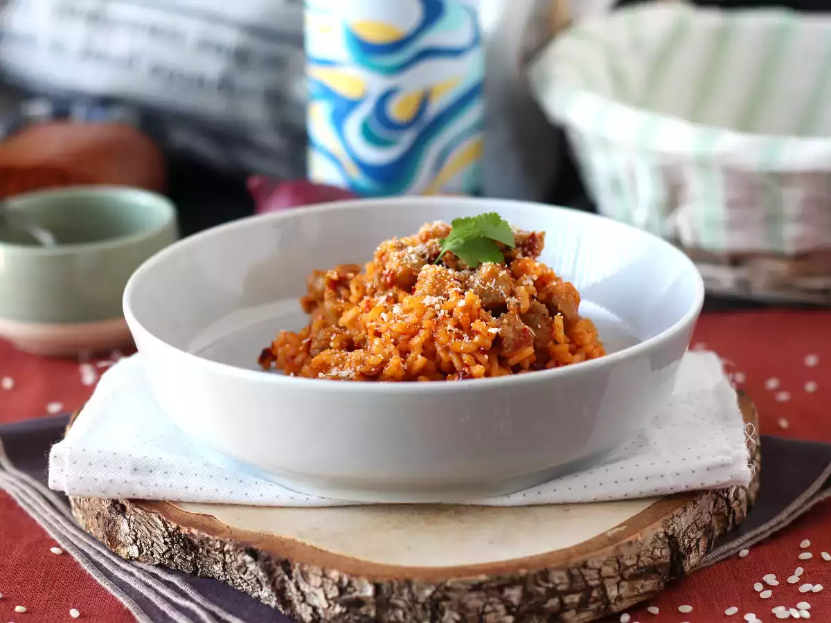 Rizoto 'nduja a klobása, prvý chod s intenzívnou chuťou - foto 6