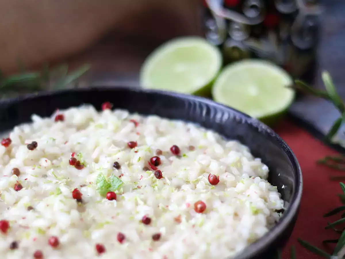 Rizoto s vápnom a ružovým korením: elegantný vegetariánsky recept na špeciálne večere - foto 2