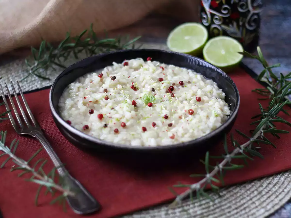 Rizoto s vápnom a ružovým korením: elegantný vegetariánsky recept na špeciálne večere - foto 3