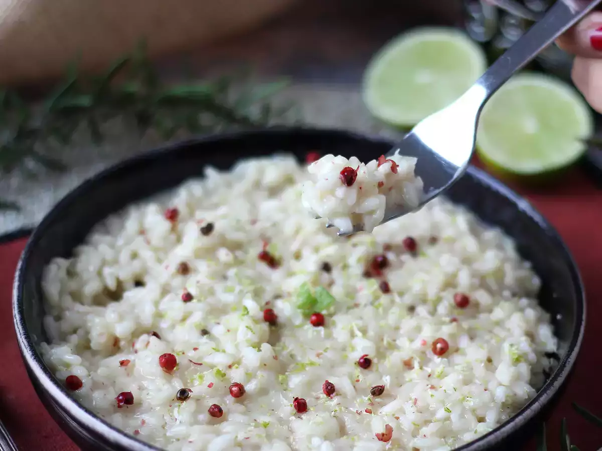 Rizoto s vápnom a ružovým korením: elegantný vegetariánsky recept na špeciálne večere - foto 6