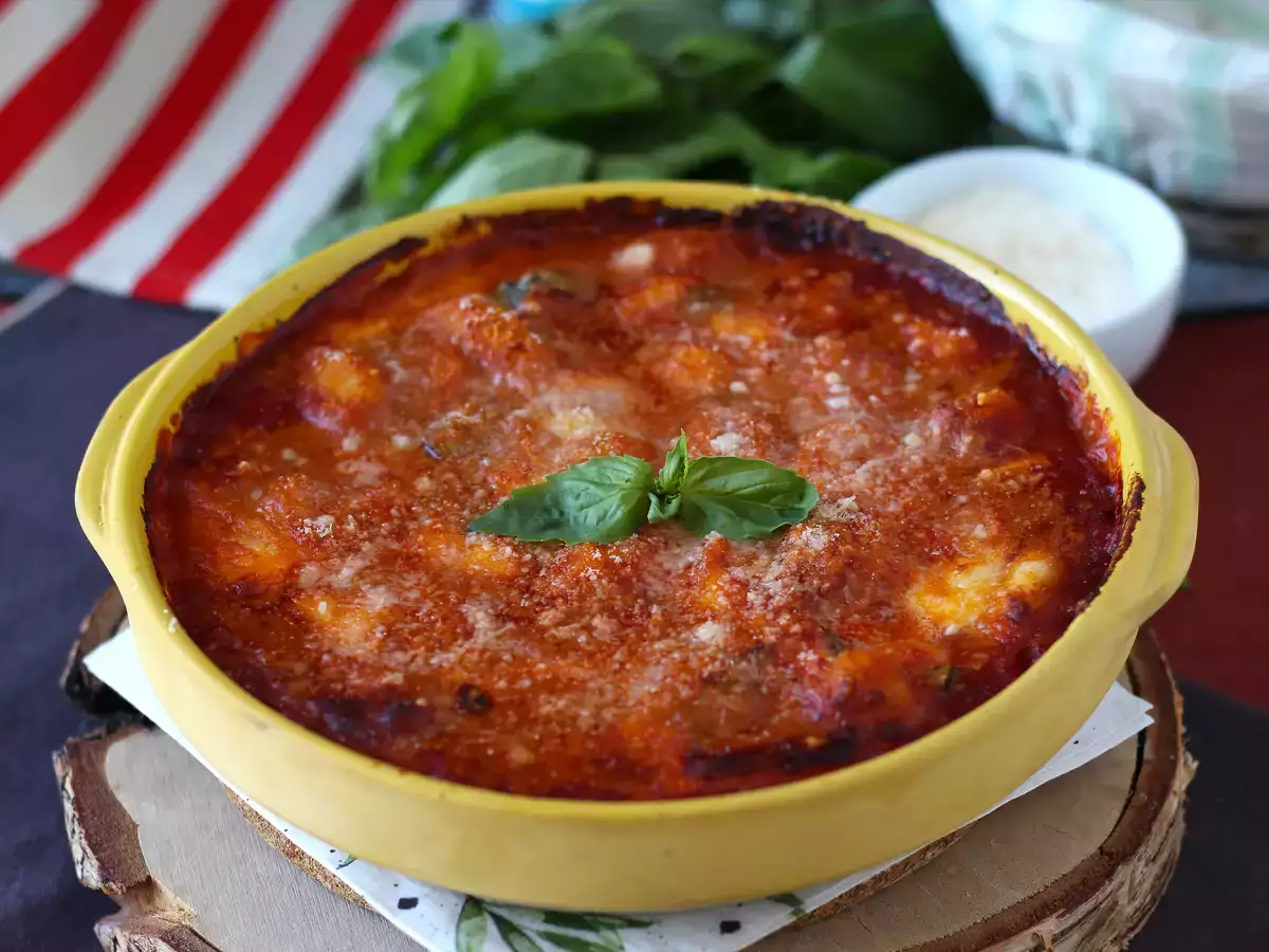 Rýchle a upokojujúce gnocchi s paradajkami a mozzarellou - gnocchi alla sorrentina v rúre - foto 4