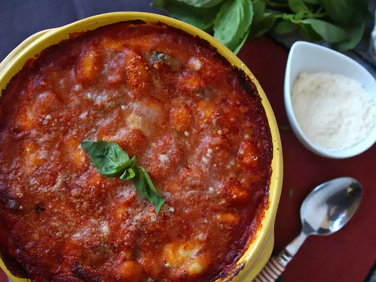 Rýchle a upokojujúce gnocchi s paradajkami a mozzarellou - gnocchi alla sorrentina v rúre - foto 5