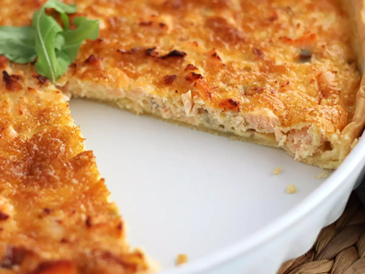 Rýchly a jednoduchý lososový quiche - foto 3