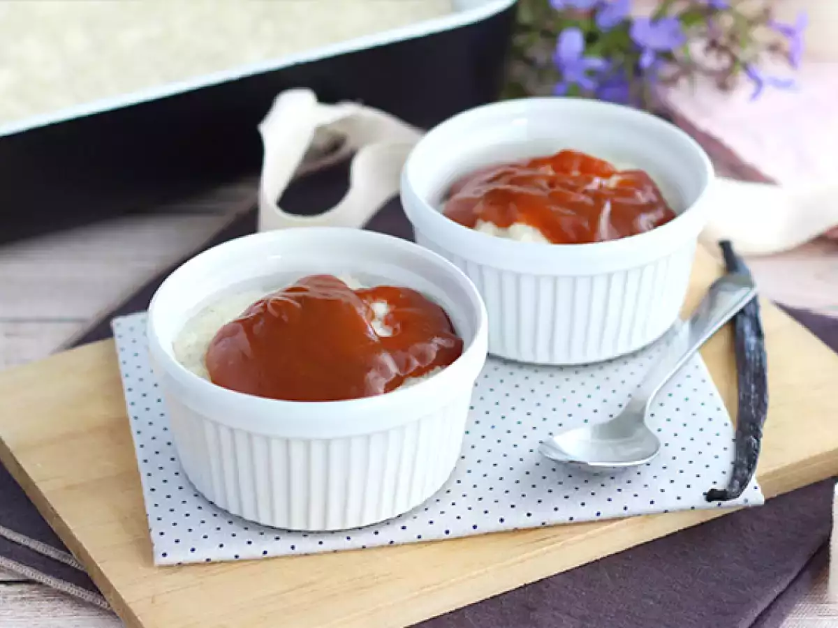 Ryžový puding so slaným maslovým karamelom