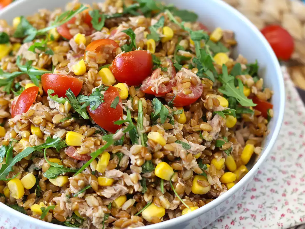 Šalát zo špaldy a tuniaka: ľahký, chutný a dokonalý celoročný recept - foto 6