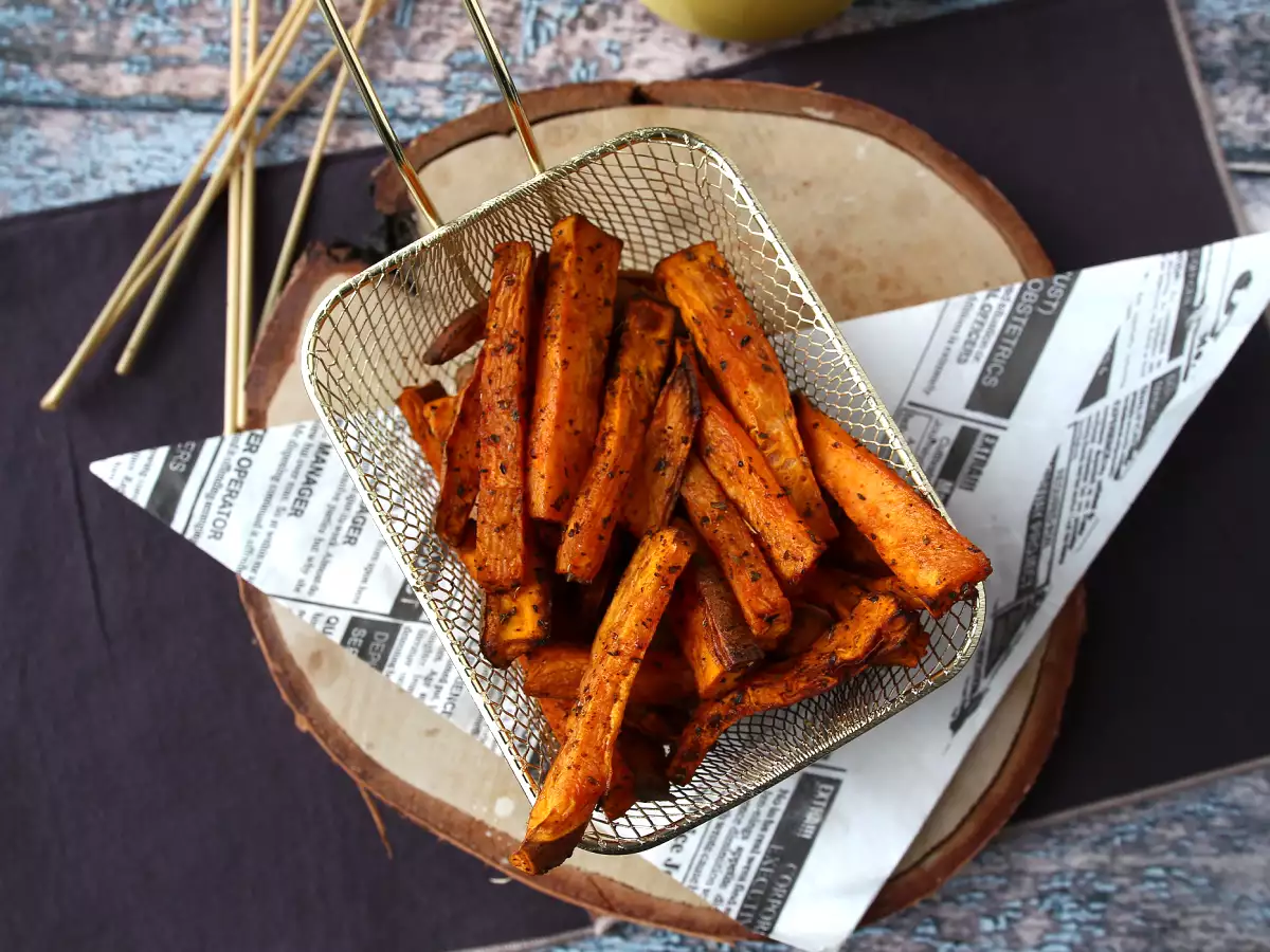 Sladké zemiakové hranolčeky vo fritéze Air Fryer, aby boli chrumkavé a žuvačkové! - foto 2