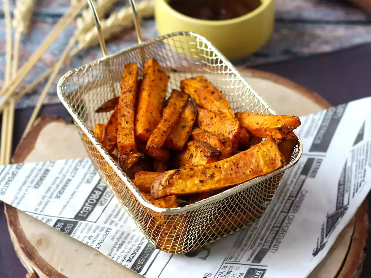 Sladké zemiakové hranolčeky vo fritéze Air Fryer, aby boli chrumkavé a žuvačkové! - foto 3