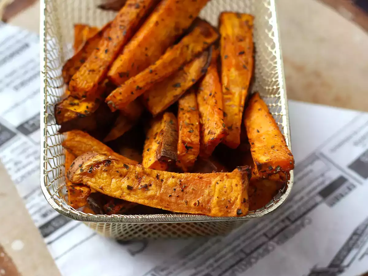 Sladké zemiakové hranolčeky vo fritéze Air Fryer, aby boli chrumkavé a žuvačkové! - foto 4