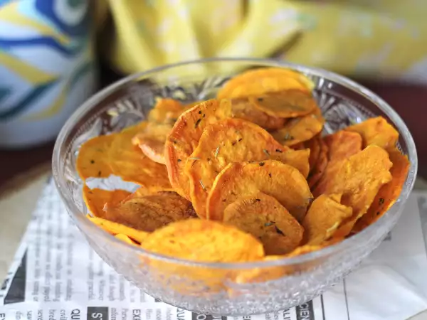 Recept Sladké zemiakové lupienky do mikrovlnnej rúry