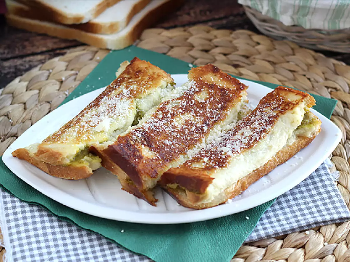 Slané francúzske toasty s pestom - foto 3