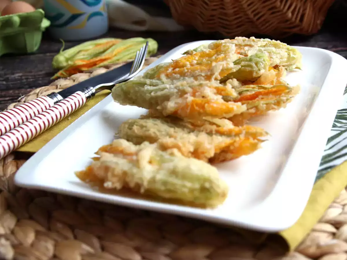 Smažené cuketové kvety, recept na cesto s perlivou vodou - foto 2