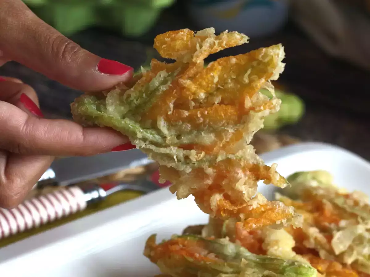 Smažené cuketové kvety, recept na cesto s perlivou vodou - foto 4