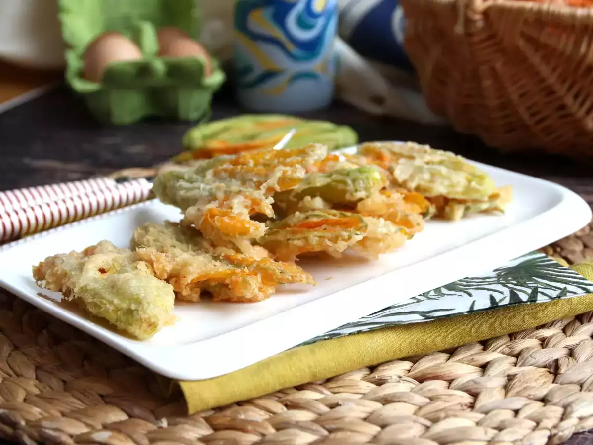 Smažené cuketové kvety, recept na cesto s perlivou vodou - foto 7