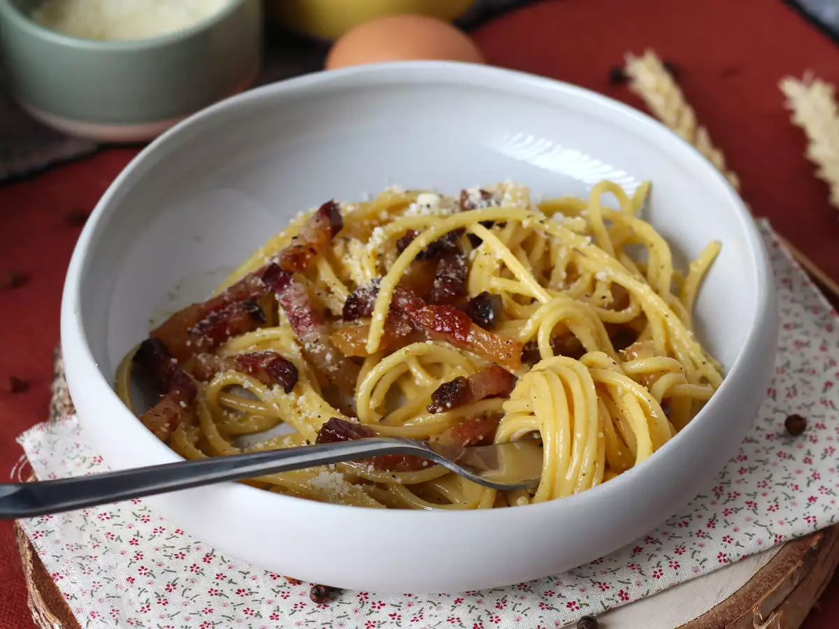 Špagety alla carbonara, pravý taliansky recept na karbo! - foto 4