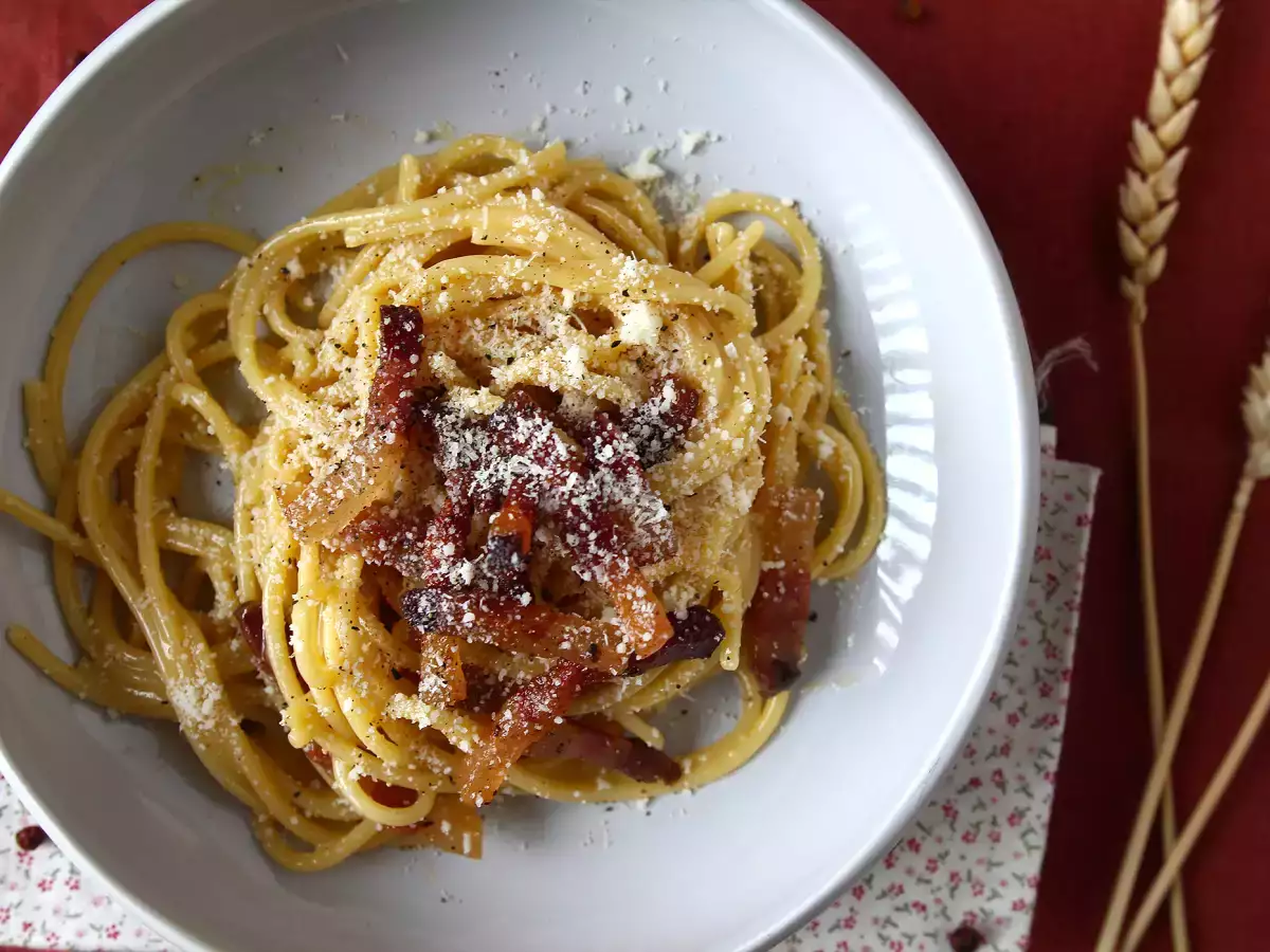 Špagety alla carbonara, pravý taliansky recept na karbo! - foto 5