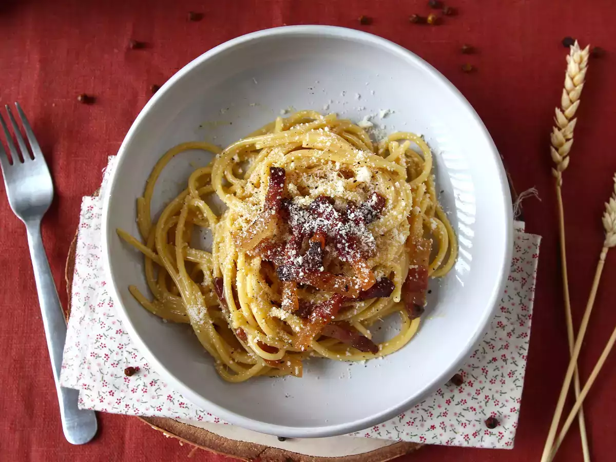 Špagety alla carbonara, pravý taliansky recept na karbo! - foto 6
