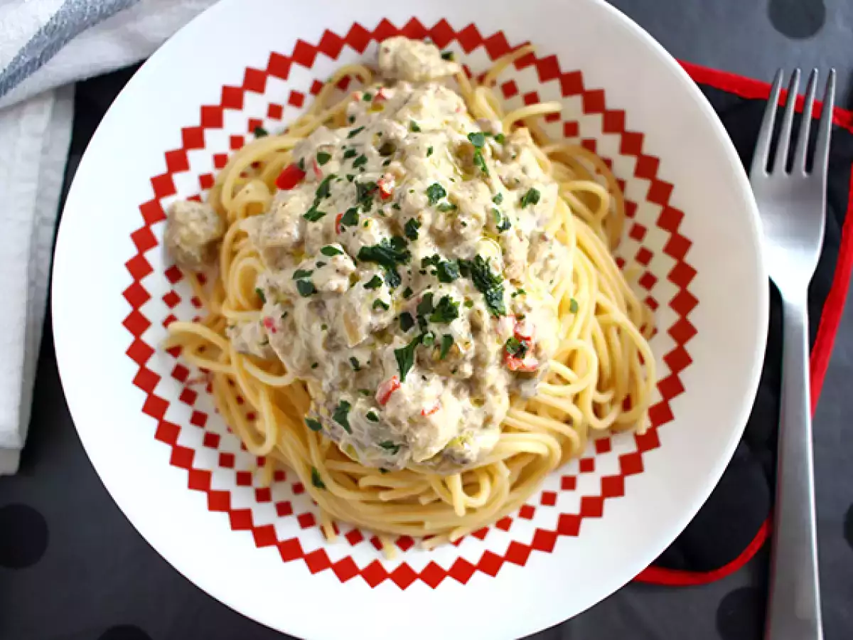 Špagety s baklažánom carbonara - foto 2
