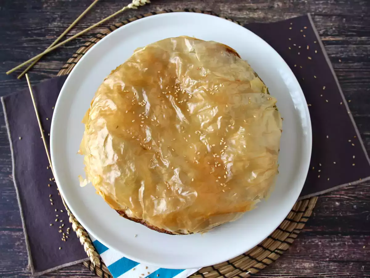 Spanakopita, veľmi jednoduchý grécky koláč so špenátom a syrom feta - foto 4