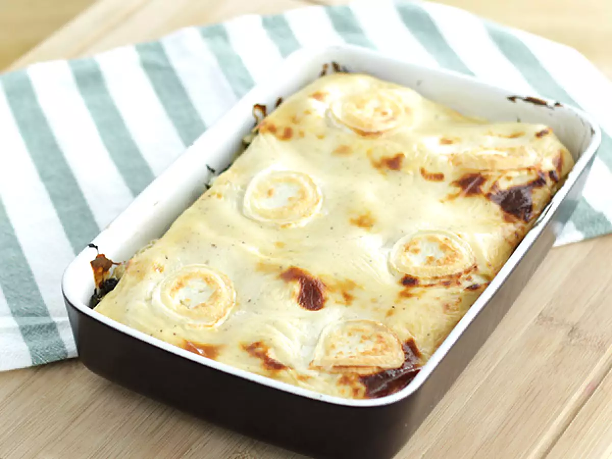 Špenátové lasagne s kozím syrom - foto 3