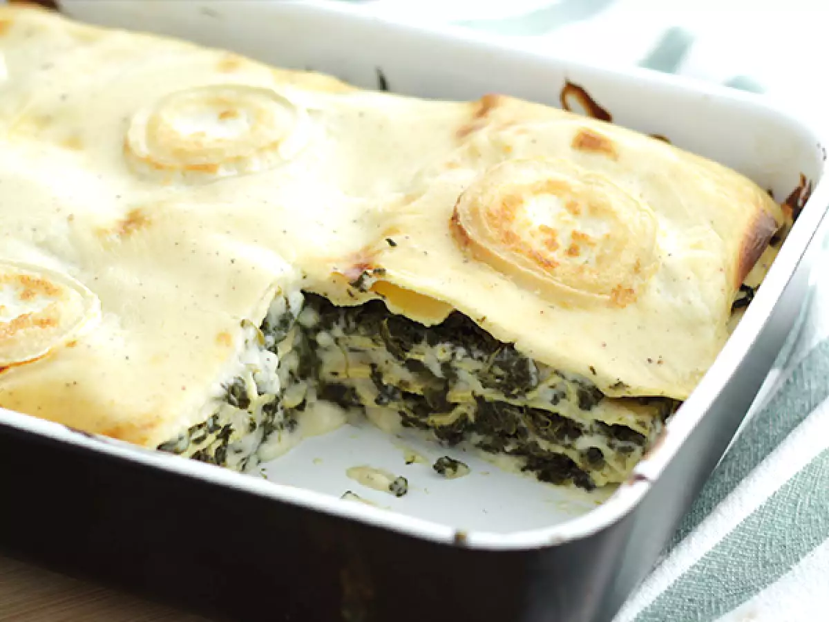 Špenátové lasagne s kozím syrom - foto 4