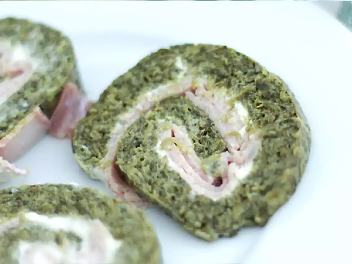 Špenátové rolky so šunkou a syrom fromage frais - foto 2