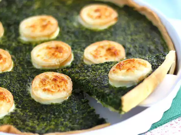 Recept Špenátový koláč s kozím syrom