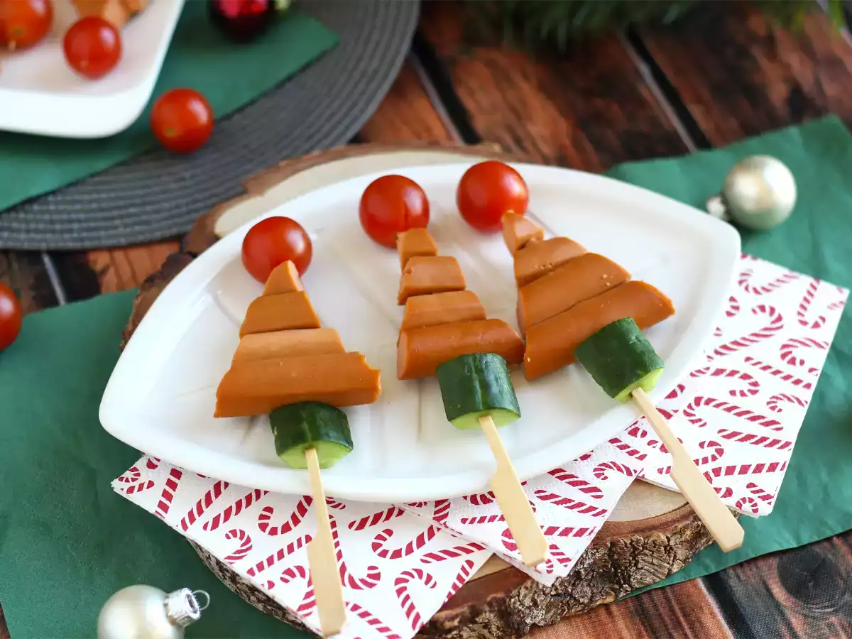 Špízy Sapin knackis: rýchly a jednoduchý vianočný aperitív! - foto 4