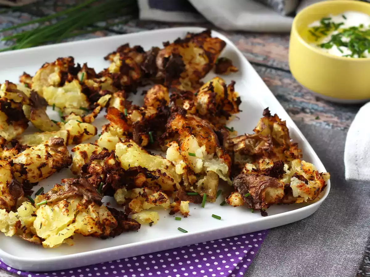 Šťouchané zemiaky s Air Fryer, ultra chrumkavá príloha!