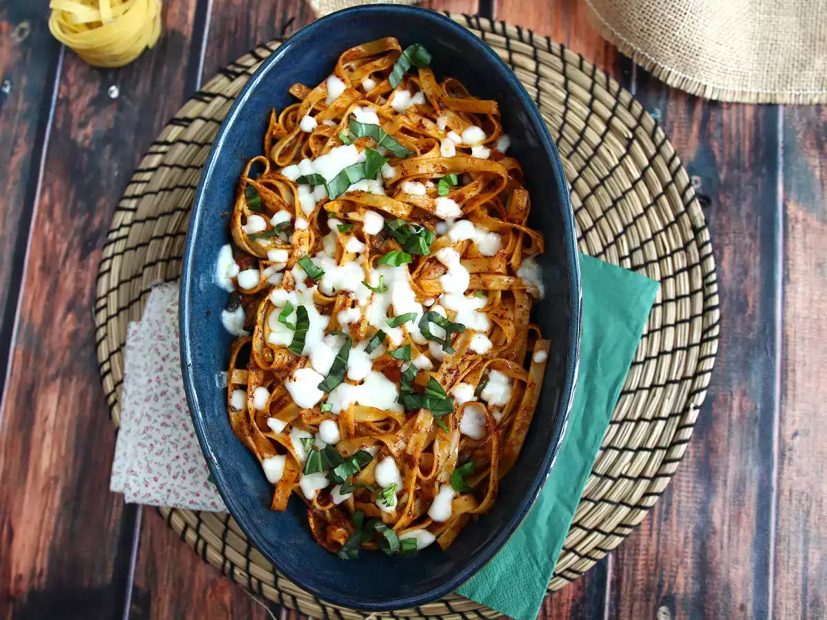 Tagliatelle al forno, recept proti plytvaniu, ako využiť zvyšky cestovín - foto 3